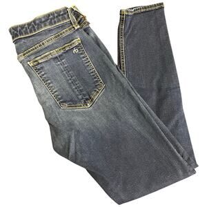 Women's Rag & Bone Cate Mid Rise Ankle Skinny Denim Jeans 28 Dark Wash Stretch
